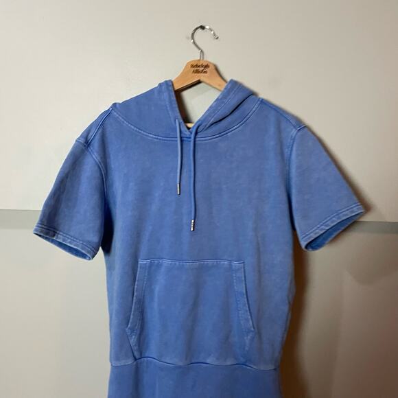 SER.O.YA Rory Dress in Marina Blue SZ Large Sweatshirt Blouson Dress EUC Street - Picture 10 of 13